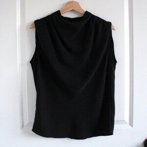 Aritzia “Carter Blouse” Satin Cowl Neck Top